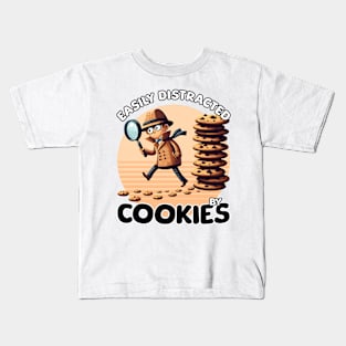 Easily Distracted By Cookies -Detective Kids T-Shirt